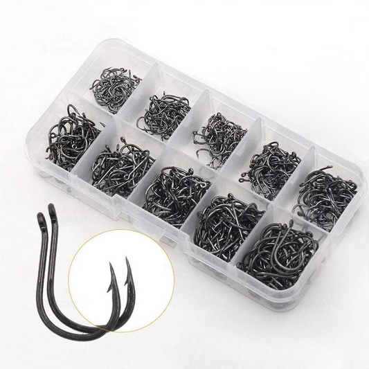 Kit de Anzol 100 ou 500 Unidades de Aço Carbono Flysand