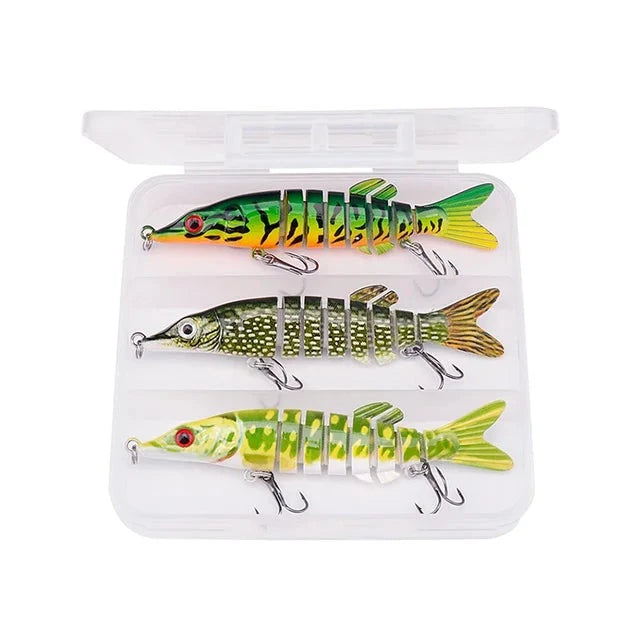 kit Isca Artificial Articulada Trehook Conjunto de 3 e 5 Peças